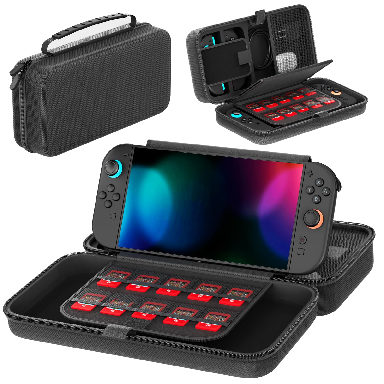 Nintendo Switch 本体 Joy-Con 合計2セット！ケース付き Amazon.co.jp: Switch 2 ケース 収納 持ち運び バッグ スイッチ収納